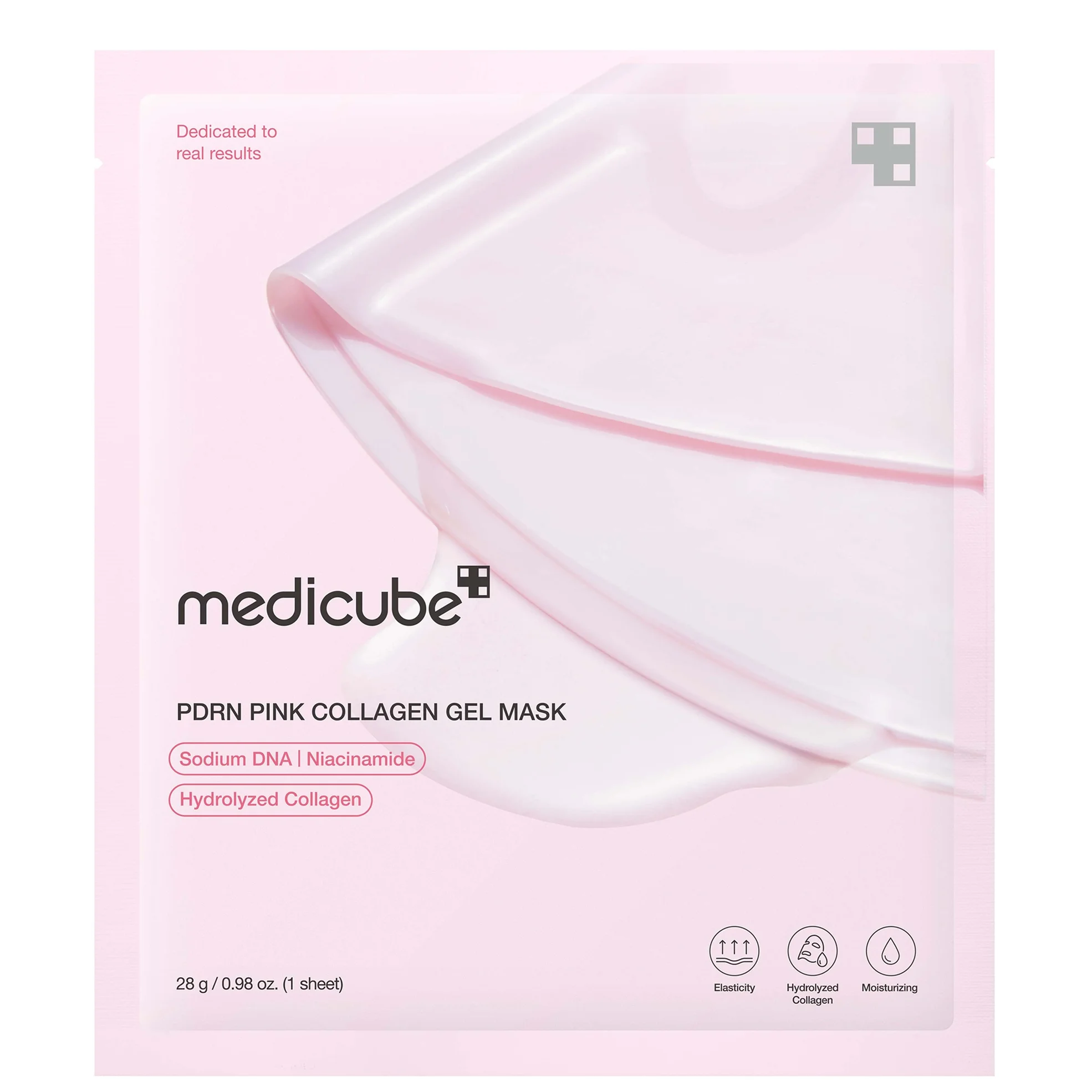 MEDICUBE. PDRN Pink Collagen mask 28 gr - mascarilla facial coreano K-Beauty