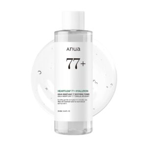 ANUA Heartleaf 77% Soothing Toner + Hyaluron 250 ml - tónico facial coreano K-Beauty